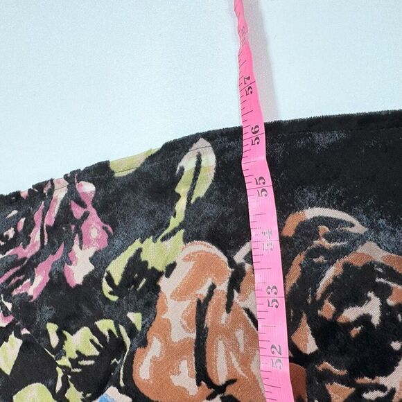 ASOS Maxi Dress Womens 8 Velvet Burnout Devore Slip Lace Up Back Strappy Black - Picture 5 of 9